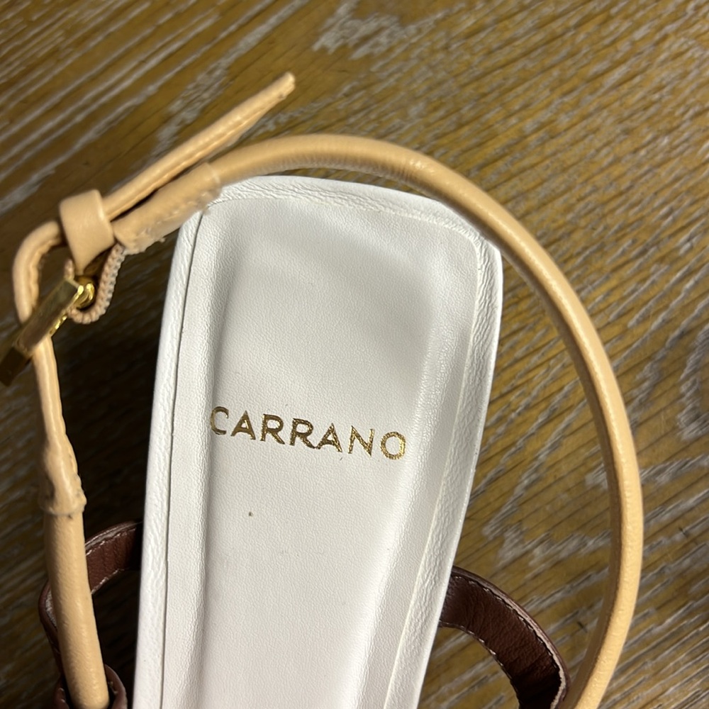 CARRANO White Wide Toe Heel Sandals 7 - Picture 4 of 11